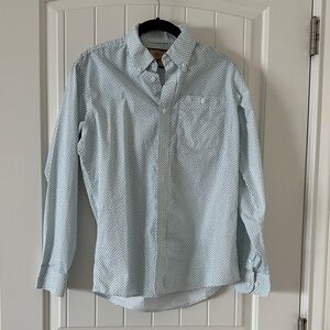 Wrangler Light Blue Micro-Print Button-Down Shirt
